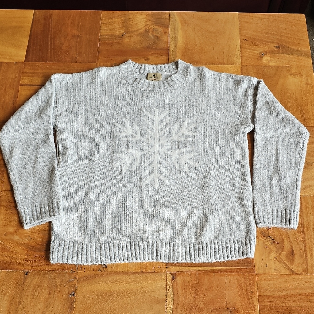Cozy Gray Snowflake Women's Sweater